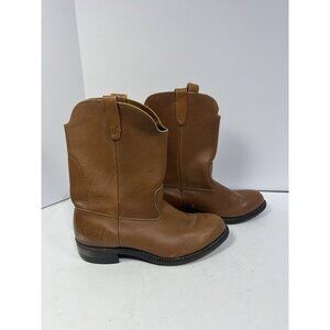 Vintage USA Made Leather Western Boots Vulcan Heel Handmade Quality Size 10